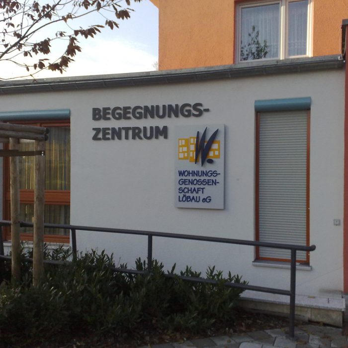 Außenreklame Wohnungsgenossenschaft Löbau