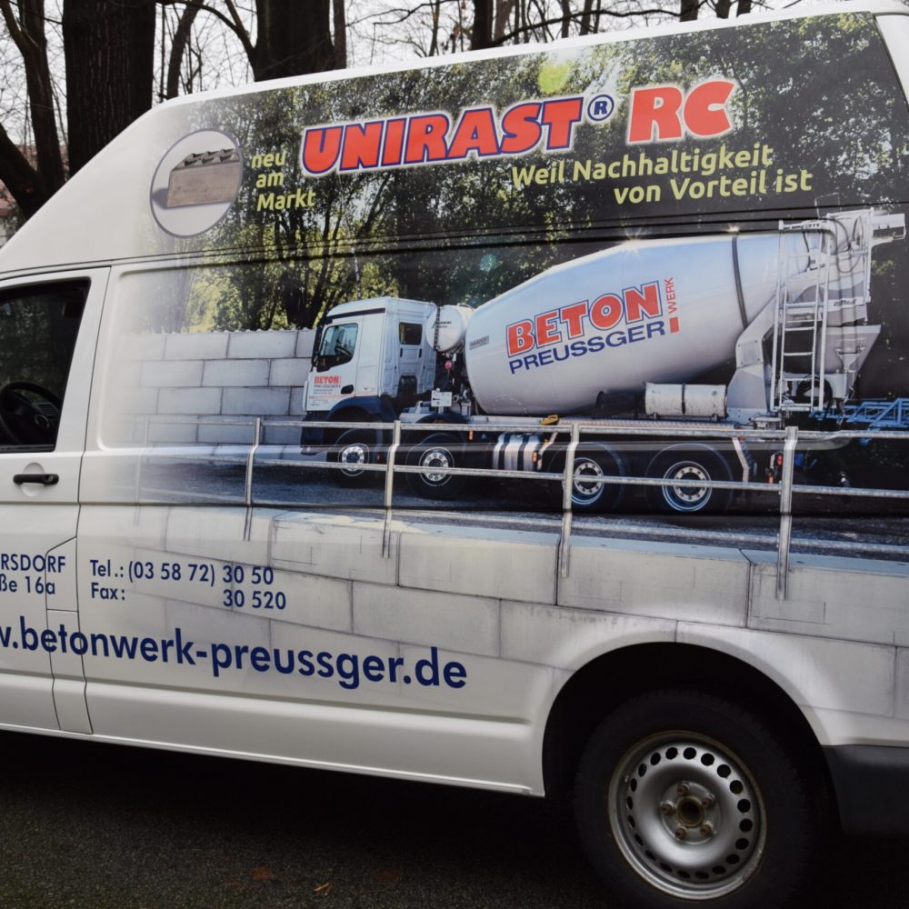 Beton Preussger Fahrzeugbeschriftung Digitaldruck