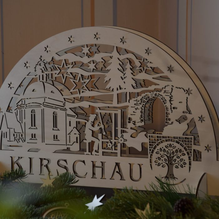personalisierter Schwibbogen der Gemeinde Kirschau