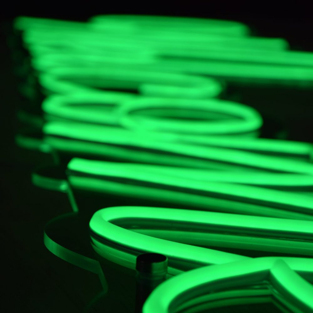 Detailaufnahme Acryl LED Neon Schild