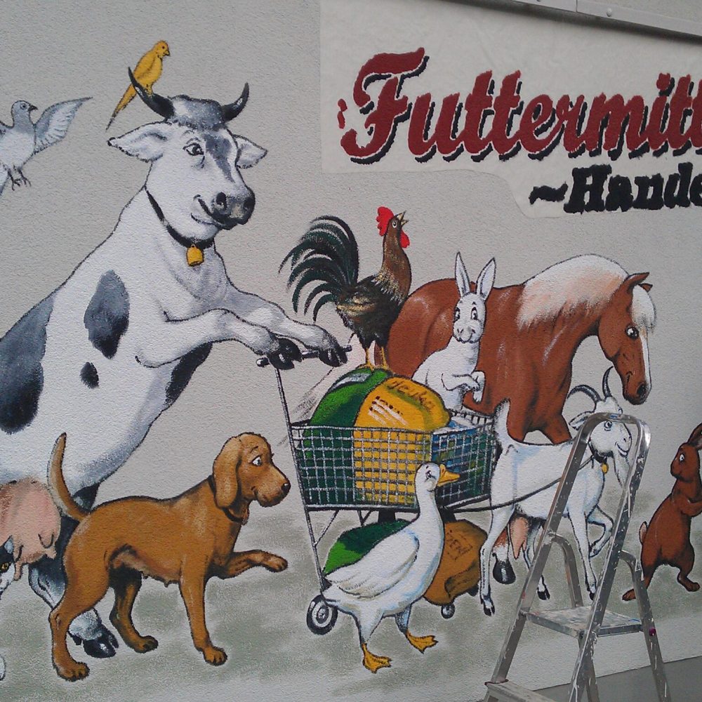 Fassadenmalerei Futtermittelhandel