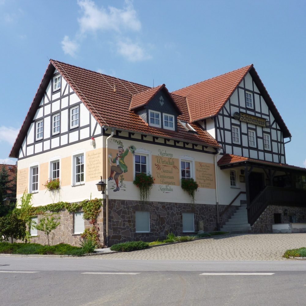 Schützenhaus Dürrhennersdorf Fassadenmalerei