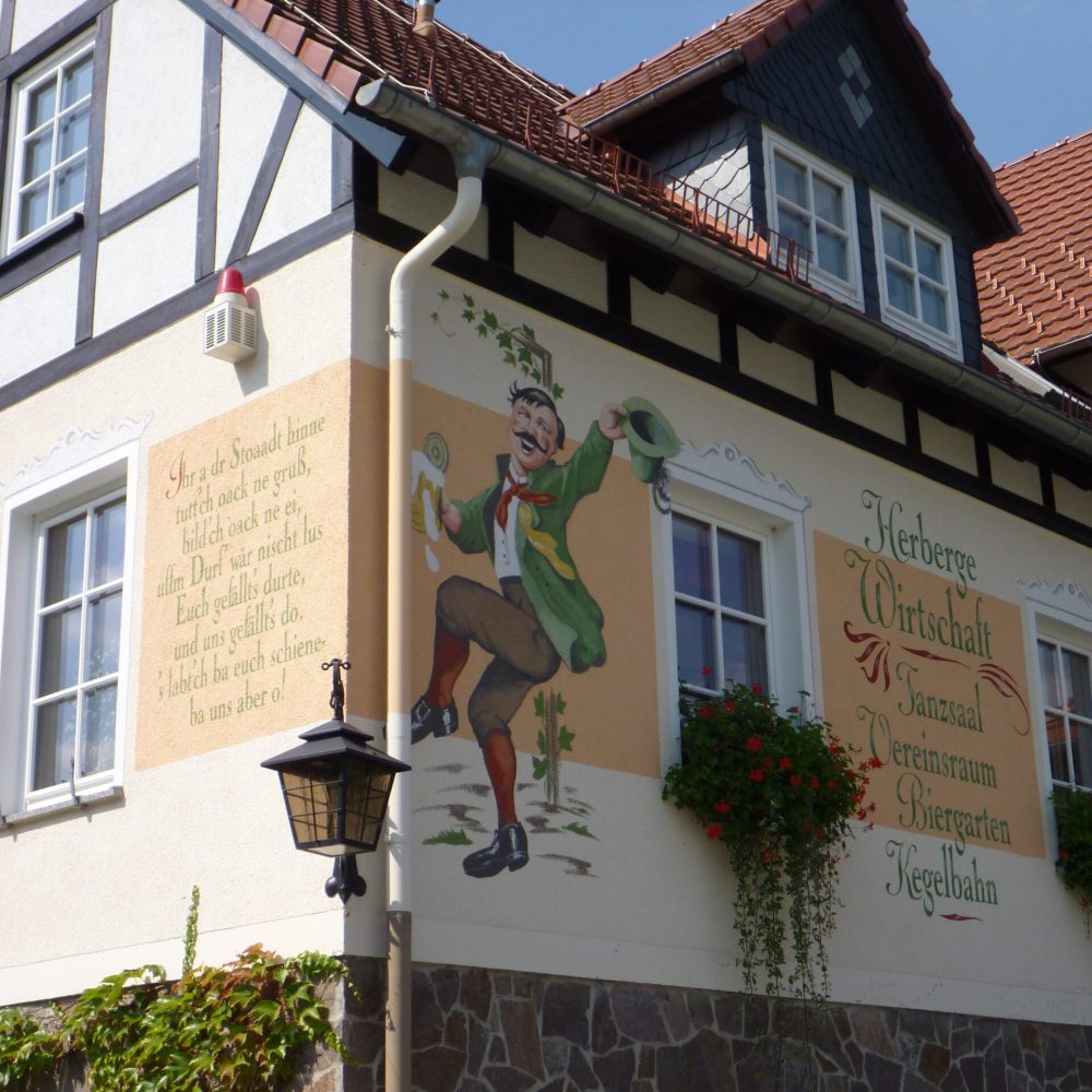Schützenhaus Dürrhennersdorf Fassadenmalerei