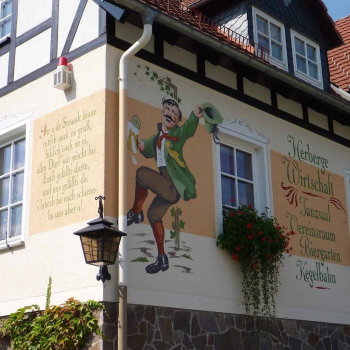 Fassadenmalerei Schützenhaus Dürrhennersdorf